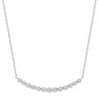 0.91Ct 14K White Gold Diamond Crown Setting Necklace