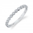0.24Ct 14K White Gold Diamond Crown Setting Lady's Band