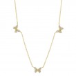 0.23Ct 14K Yellow Gold Diamond Butterfly Necklace
