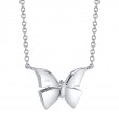 0.15Ct 14K White Gold Diamond Butterfly Necklace