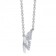 0.15Ct 14K White Gold Diamond Butterfly Necklace