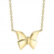 0.15Ct 14K Yellow Gold Diamond Butterfly Necklace