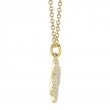 0.23Ct 14K Yellow Gold Diamond Pave Clover Necklace