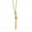 Shy Creation Diamond Tag Necklace 1/10 Ct Tw Round 14K Yellow Gold