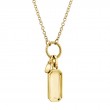 Shy Creation Diamond Tag Necklace 1/10 Ct Tw Round 14K Yellow Gold