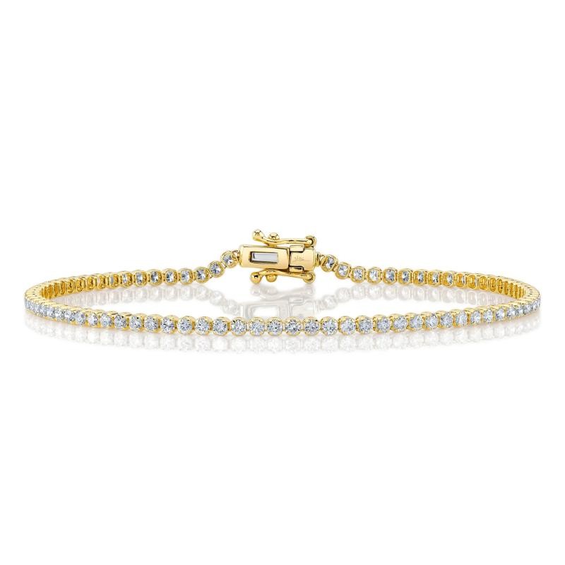 1.91Ct 14K Yellow Gold Diamond Tennis Bracelet