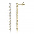 1.70Ct 14K Yellow Gold Diamond Pear Earrings
