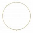 0.69Ct 14K Yellow Gold Diamond Bezel Necklace