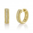 14K Yellow Gold Huggie Hoop Earrings