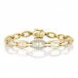 0.74Ct 14K Yellow Gold Diamond Link Bracelet