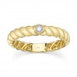 Shy Creation 14K Yellow Gold 0.07Ctw Diamond Ladies Fashion Ring