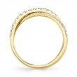 0.79Ct 14K Yellow Gold Diamond Bridge Ring