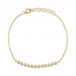 0.26Ct 14K Yellow Gold Diamond Bezel Bracelet