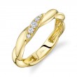 0.12Ct 14K Yellow Gold Diamond Twisted Band