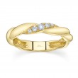 0.12Ct 14K Yellow Gold Diamond Twisted Band