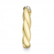 0.12Ct 14K Yellow Gold Diamond Twisted Band