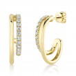 0.58Ct 14K Yellow Gold Diamond Earrings