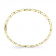 0.13Ct 14K Yellow Gold Diamond Twisted Bangle