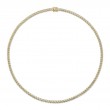 1.41Ct 14K Yellow Gold Diamond Ribbed Necklace