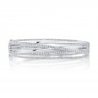 1.64Ct 14K White Gold Diamond Bridge Bangle