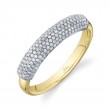 0.37Ct 14K Two Tone Diamond Pave Band