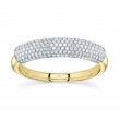 0.37Ct 14K Two Tone Diamond Pave Band