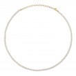 14K Yellow Gold Cultured Pearl Tennis Necklace