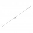 0.11Ct 14K White Gold Diamond Star Of David Bracelet