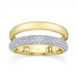 0.32Ct 14K Yellow Gold Diamond Pave Ring