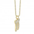 0.30Ct 14K Yellow Gold Diamond Chai Necklace