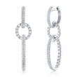1.00Ct 14K White Gold Diamond Oval Earrings