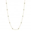0.20Ct 14K Yellow Gold 18 Diamonds By The Yard Sparkle Chain Necklace