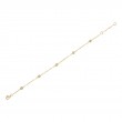 0.10Ct 14K Yellow Gold 7 Diamonds By The Yard Sparkle Chain Bracelet