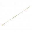 0.15Ct 14K Yellow Gold Diamond Bezel Faceted Ball Chain Bracelet