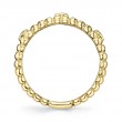 0.08Ct 14K Yellow Gold Diamond Bezel Ribbed Band