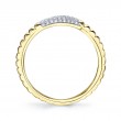 0.22Ct 14K Yellow Gold Diamond Ribbed Ring