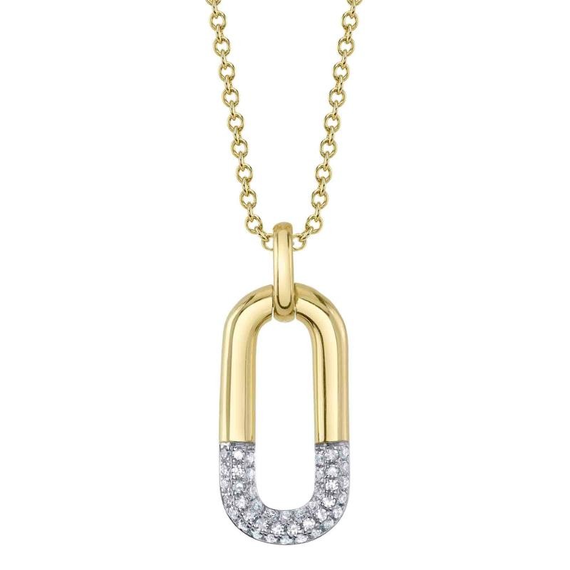 0.10Ct 14K Yellow Gold Diamond Necklace