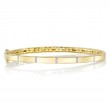 0.09Ct 14K Yellow Gold Diamond Bangle