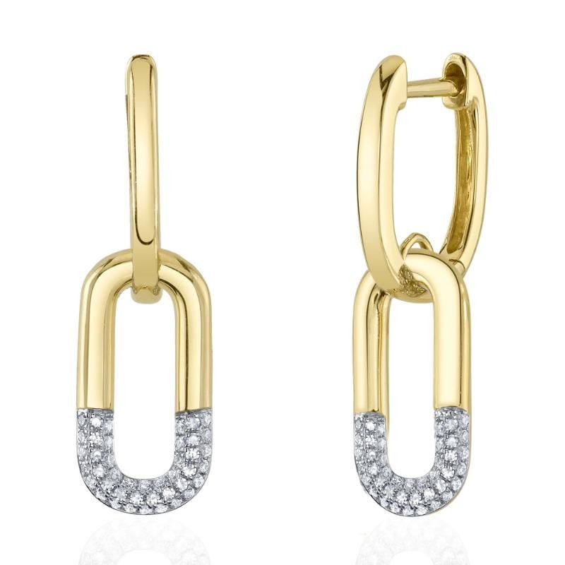 0.16Ct 14K Yellow Gold Diamond Earrings