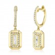 0.26Ct 14K Yellow Gold Diamond Baguette Earrings