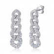 1.62Ct 14K White Gold Diamond Link Earrings