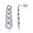 1.62Ct 14K White Gold Diamond Link Earrings