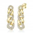 1.03Ct 14K Yellow Gold Diamond Link Earrings
