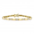 0.90Ct 14K Yellow Gold Diamond Geo Cut Bracelet