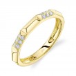 0.13Ct 14K Yellow Gold Diamond Geo Cut Band