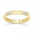 0.13Ct 14K Yellow Gold Diamond Geo Cut Band