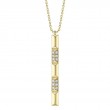0.17Ct 14K Yellow Gold Diamond Geo Cut Necklace