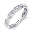 0.29Ct 14K White Gold Diamond Baguette Band