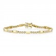 0.54Ct 14K Yellow Gold Diamond Bezel Geo Cut Bracelet