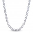 6.77Ct 14K White Gold Diamond Link Necklace